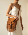 Ya Qalbi Genuine Brown Suede Leather Crossbody Bag – Handbags & Slingbag for Women