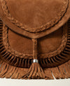 Ya Qalbi Genuine Brown Suede Leather Crossbody Bag – Handbags & Slingbag for Women