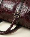 Genuine leather maroon carry-on travel duffle by Ya Qalbi