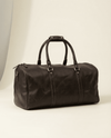 Men's leather overnight bag side view by Ya Qalbi