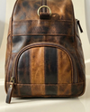 Premium men's leather travel duffle with separate shoe compartment by Ya Qalbi