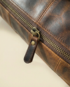 Handcrafted leather weekender for cabin travel by Ya Qalbi