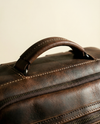 Full-grain leather travel backpack everyday view by Ya Qalbi