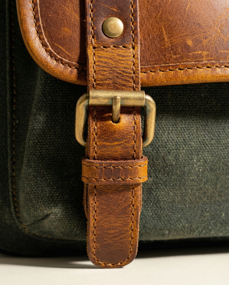Black leather everyday commute backpack by Ya Qalbi