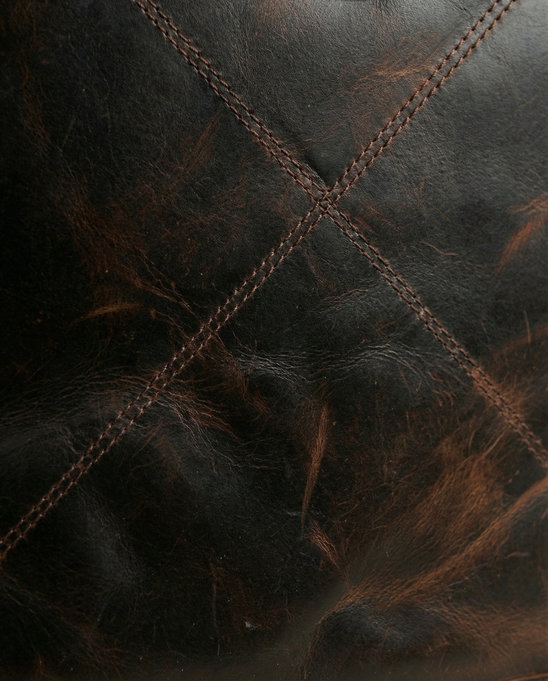 Unisex brown leather rucksack for work and travel