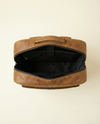 Brown leather everyday commute backpack by Ya Qalbi