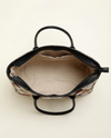 Hand-finished leather work tote for women by Ya Qalbi