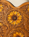 Hair-on leather heart sling closeup by Ya Qalbi
