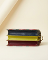 Bold colorful leather travel purse for women by Ya Qalbi