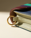 Vibrant rainbow leather purse interior by Ya Qalbi