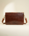 Colorful striped leather travel purse for women by Ya Qalbi