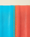 Large rainbow leather sling bag detail by Ya Qalbi