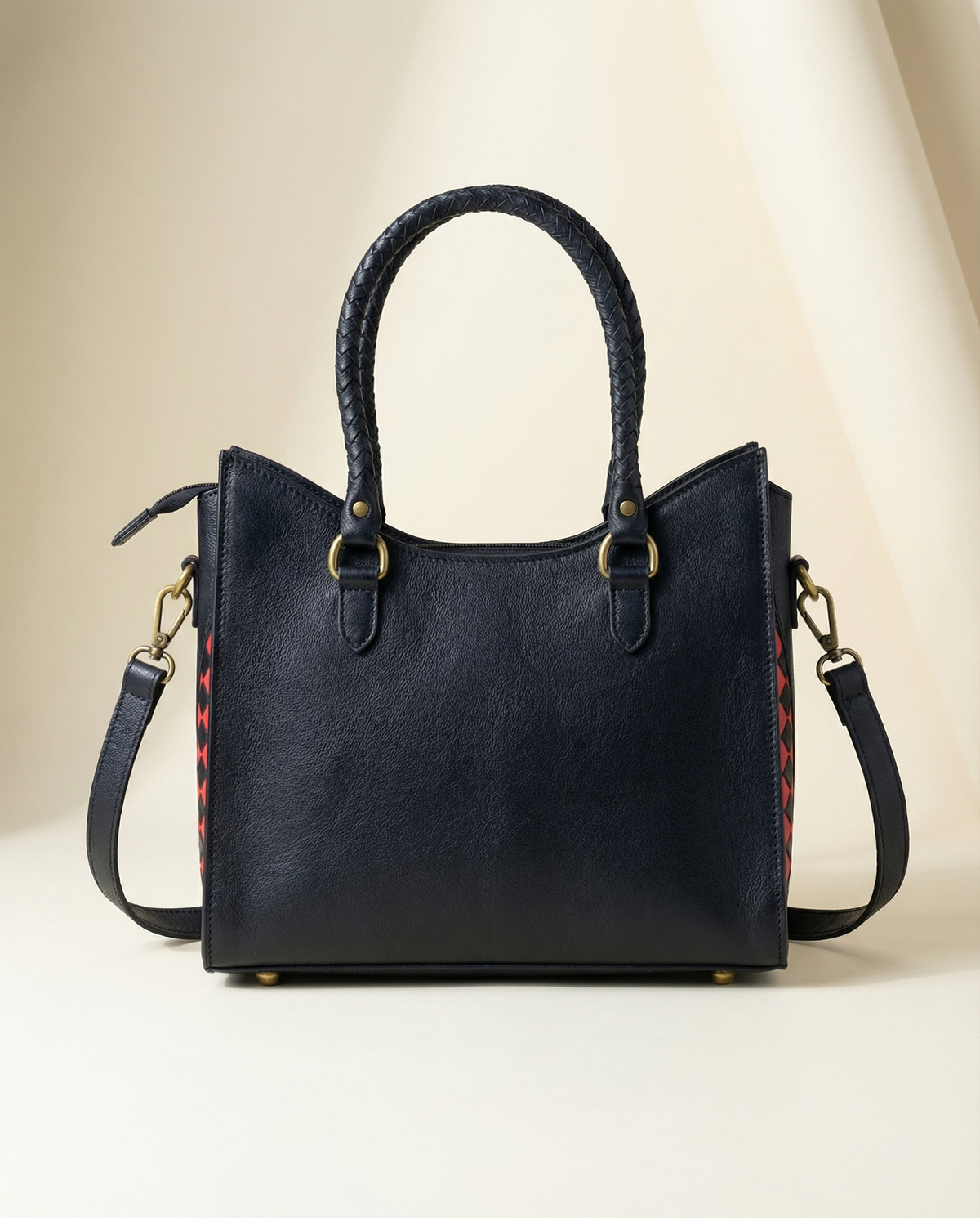 Checkerboard Tooled Tote