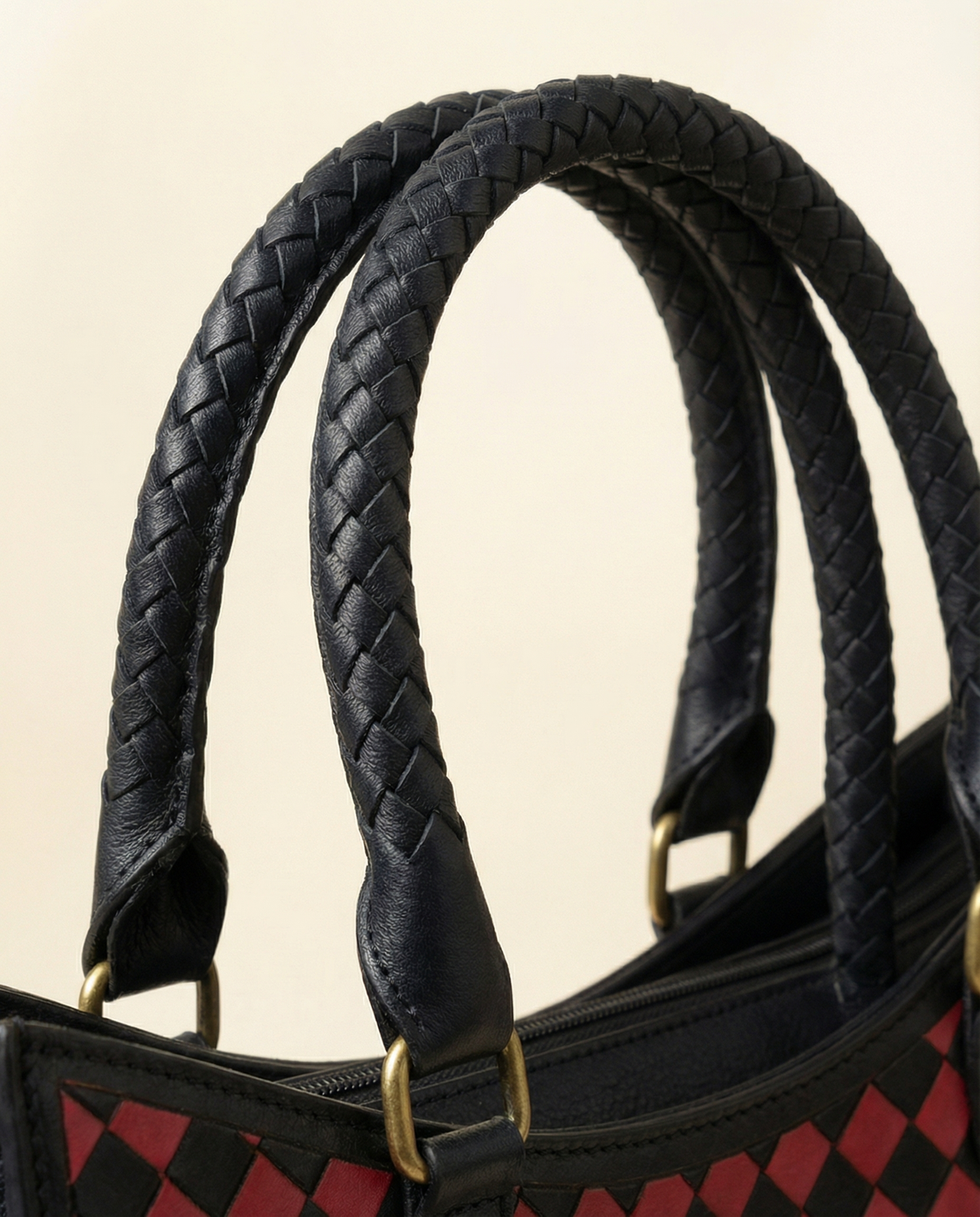 Checkerboard Tooled Tote
