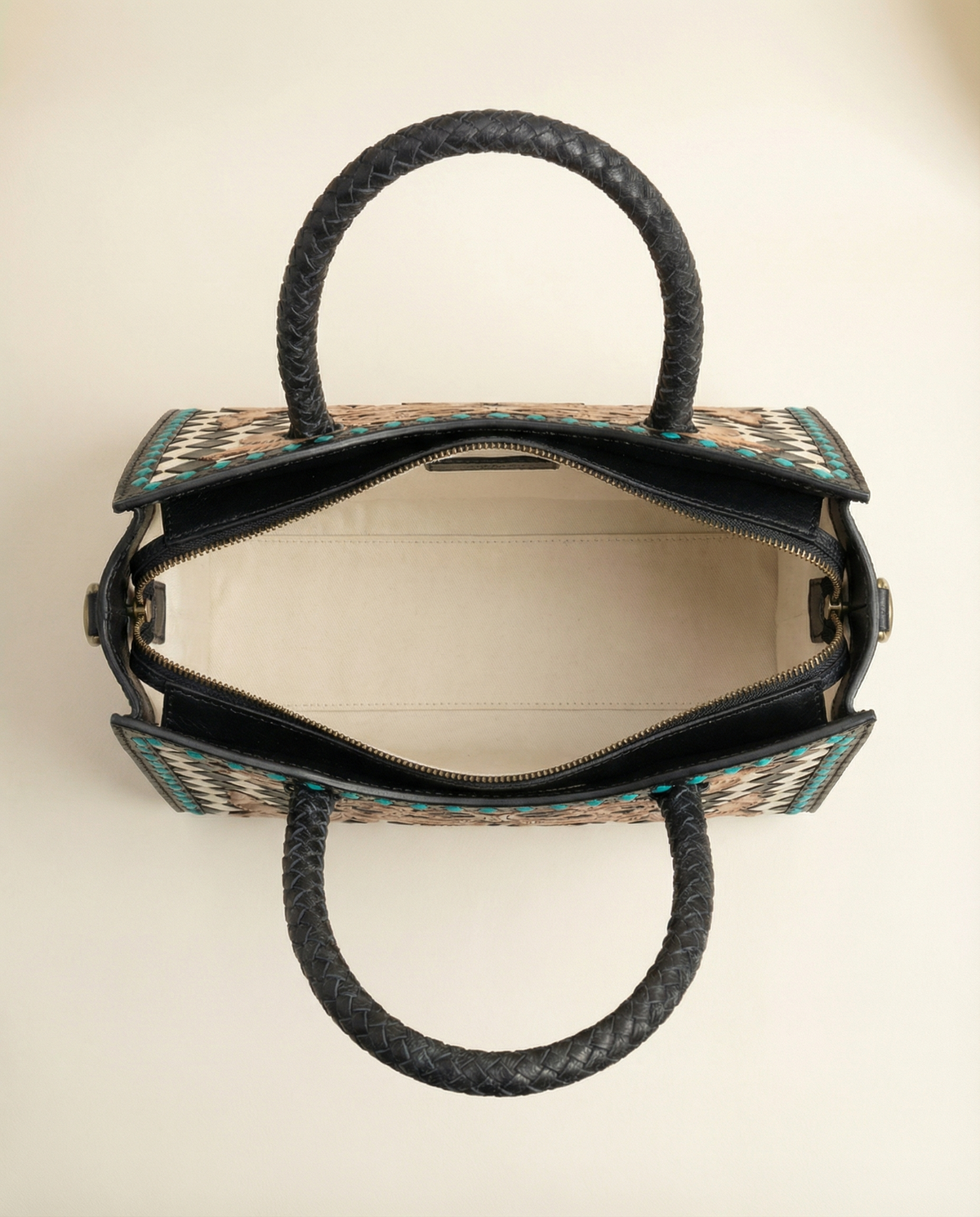 Checkerboard Tooled Tote