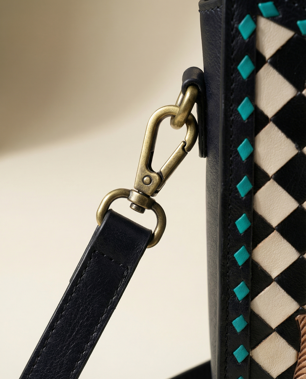 Hand-Tooled Leather Hair-on Tote | Ya Qalbi