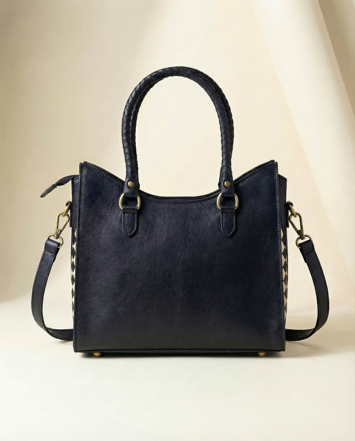 Checkerboard Tooled Tote