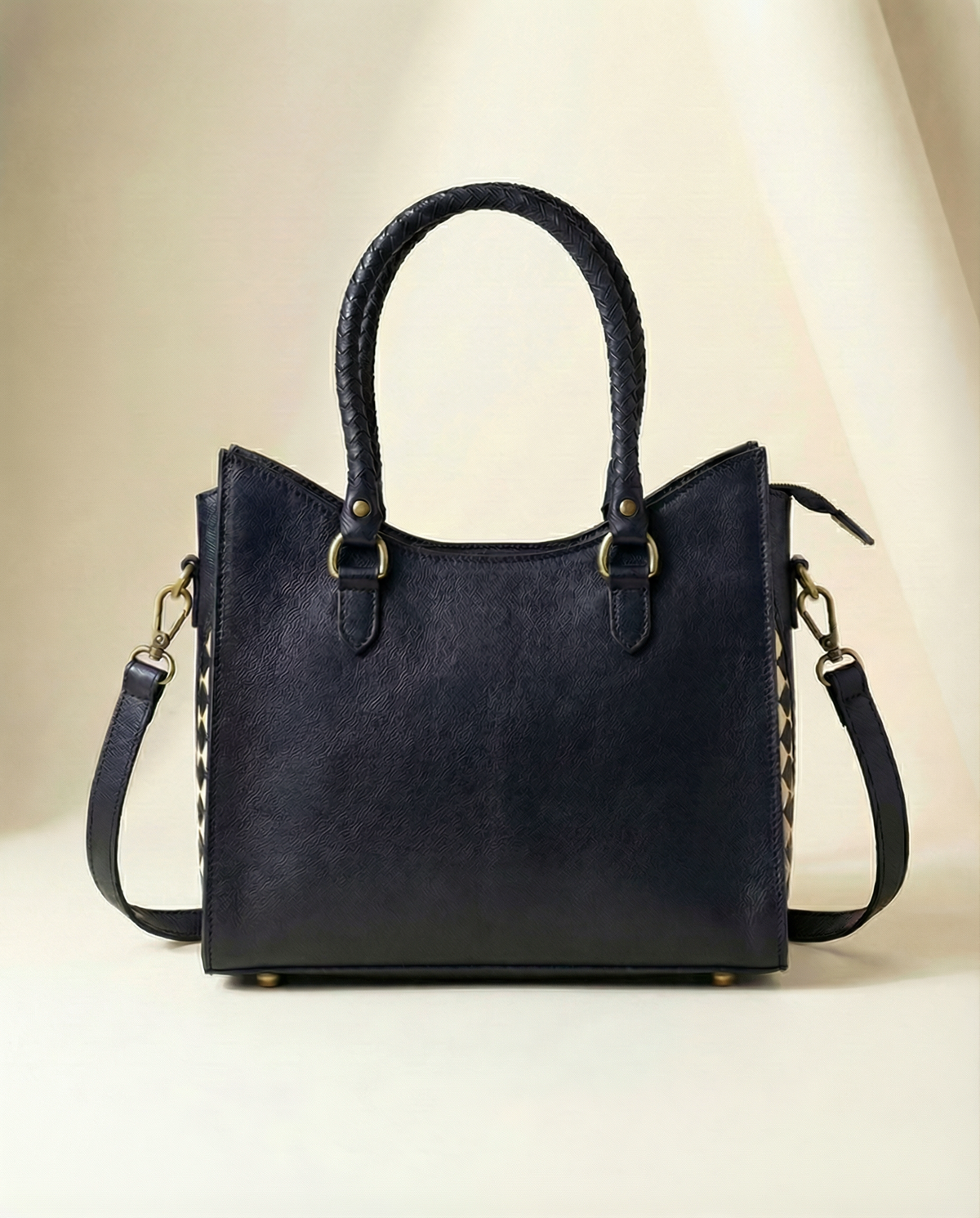 Checkerboard Tooled Tote