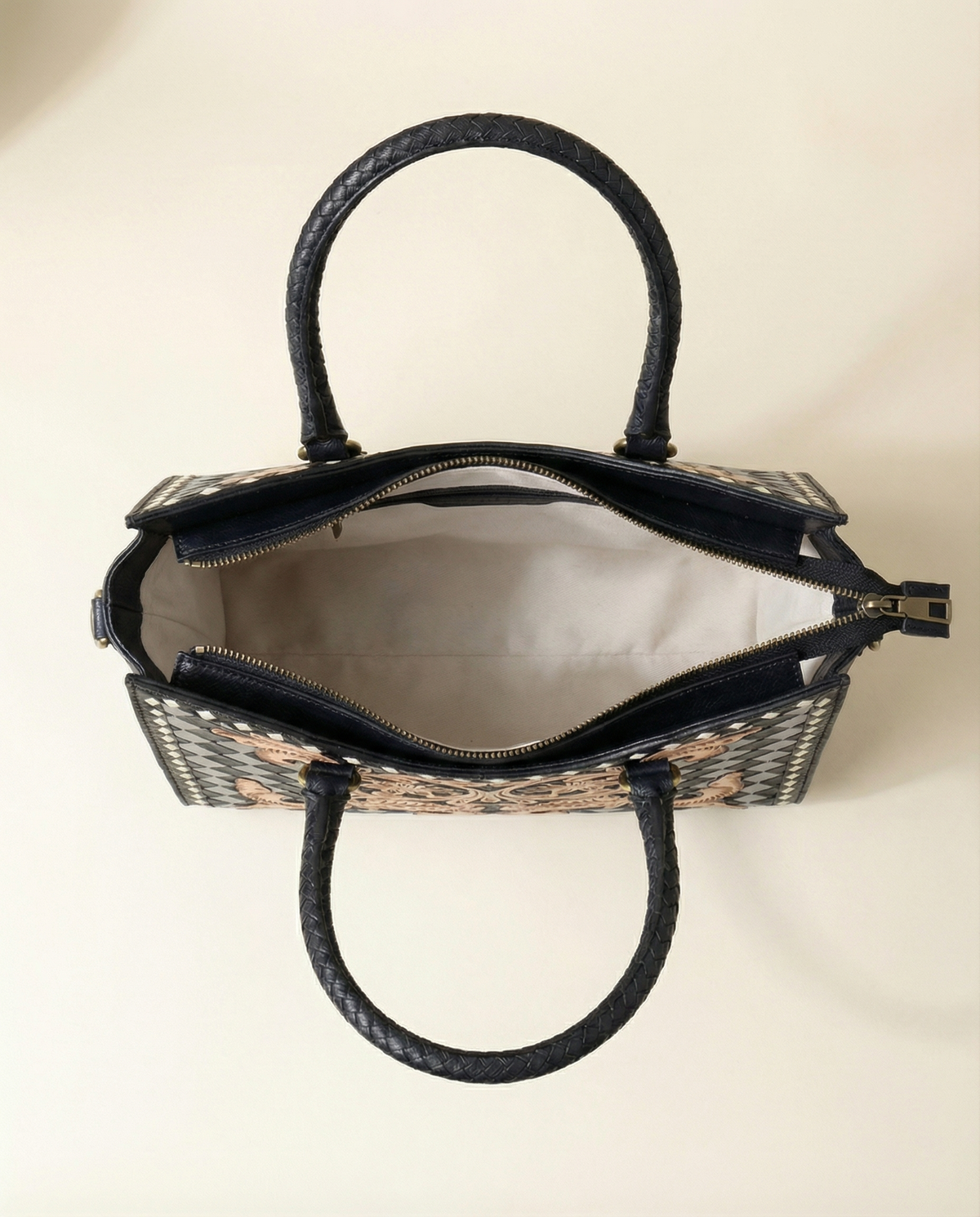 Checkerboard Tooled Tote