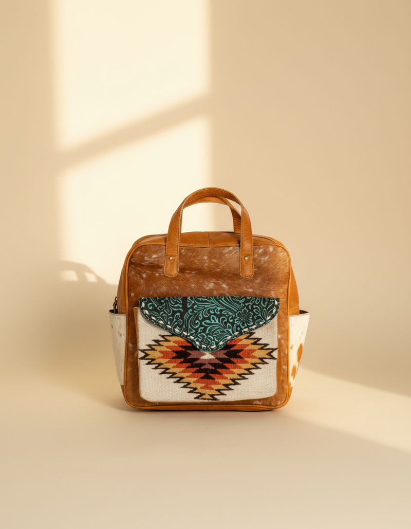 Manzil canvas & leather travel backpack | Ya Qalbi