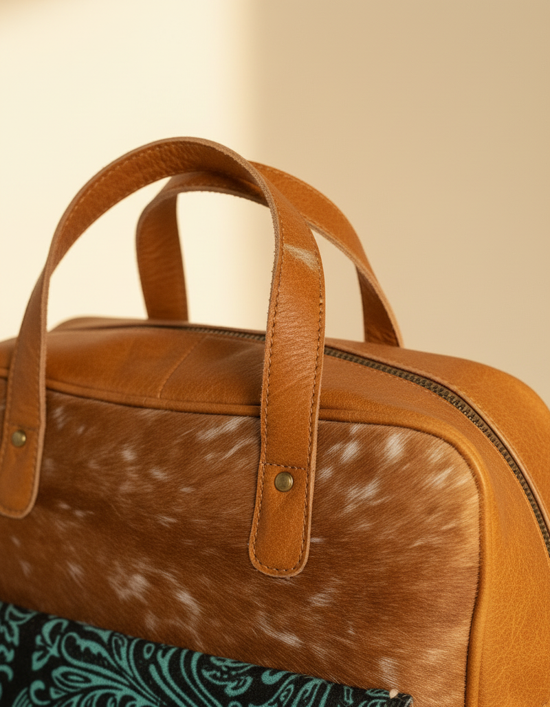 Manzil canvas & leather travel backpack | Ya Qalbi