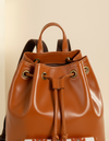 Aaina glossy full grain leather laptop backpack | Ya Qalbi