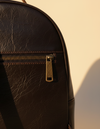 Rust and White Hair-On Leather Dome Backpack – Rose Lining
