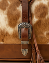 Chand giraffe print hair-on leather backpack | Ya Qalbi