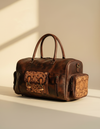 Western-engraved leather weekender XL size by Ya Qalbi