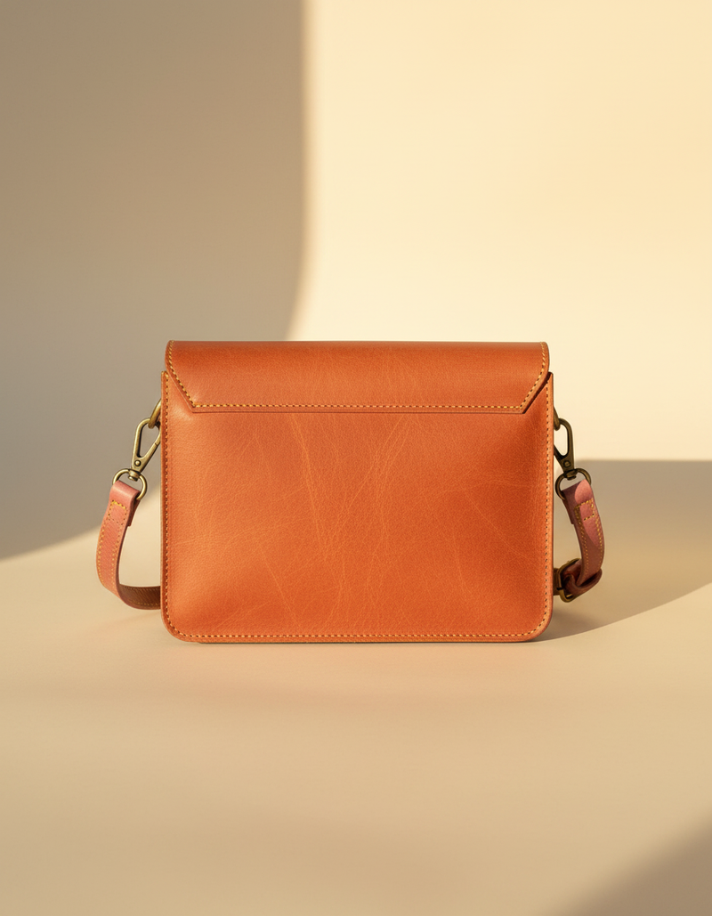 Plum Hair-On Leather Crossbody – Spotted Flap and Colour-Block Sides