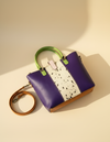 Hair-on cowhide bohemian tote bag for women by Ya Qalbi