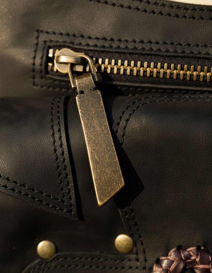 Genuine leather thigh holster waist bag