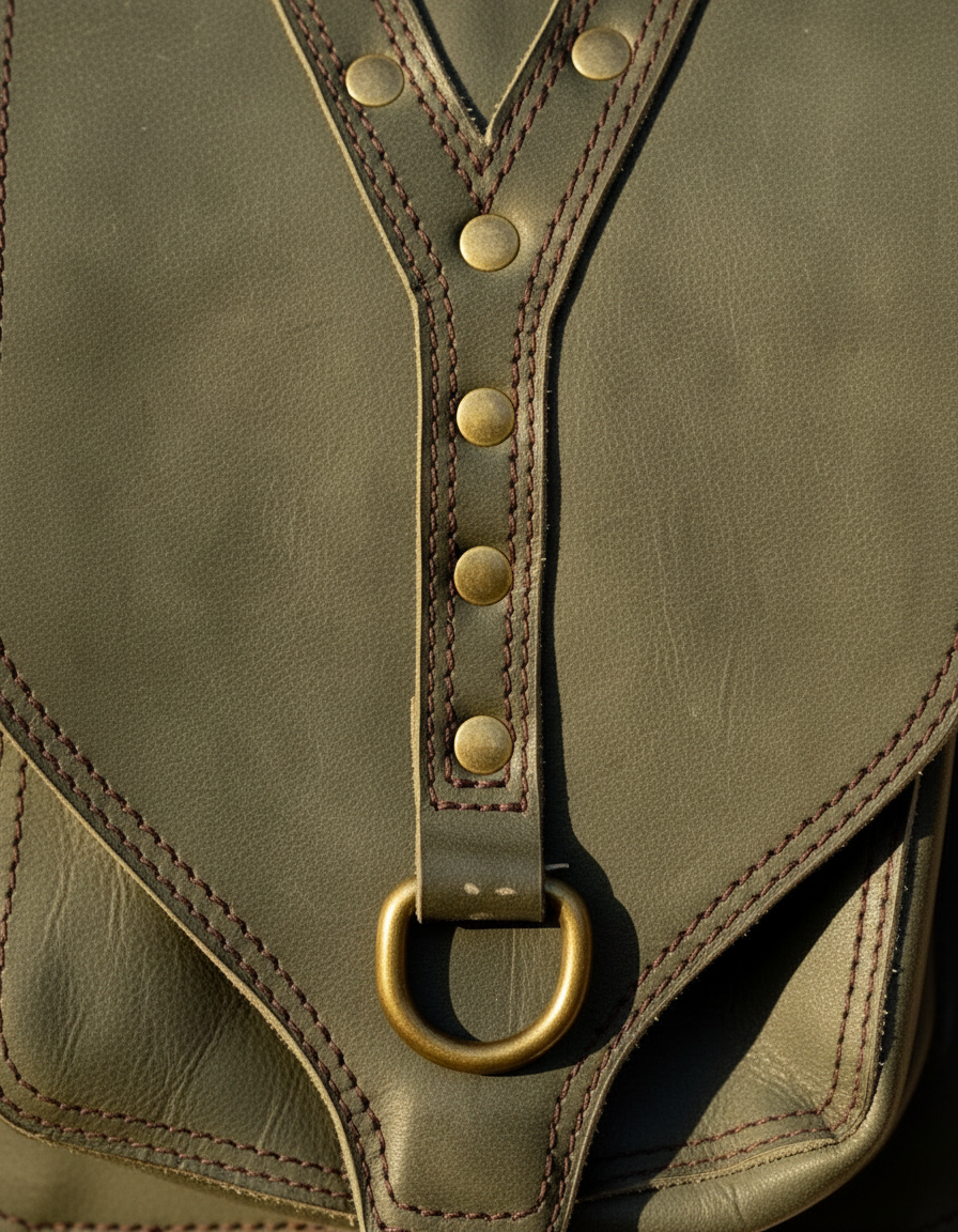 Handmade leather leg holster bag for festivals and travel