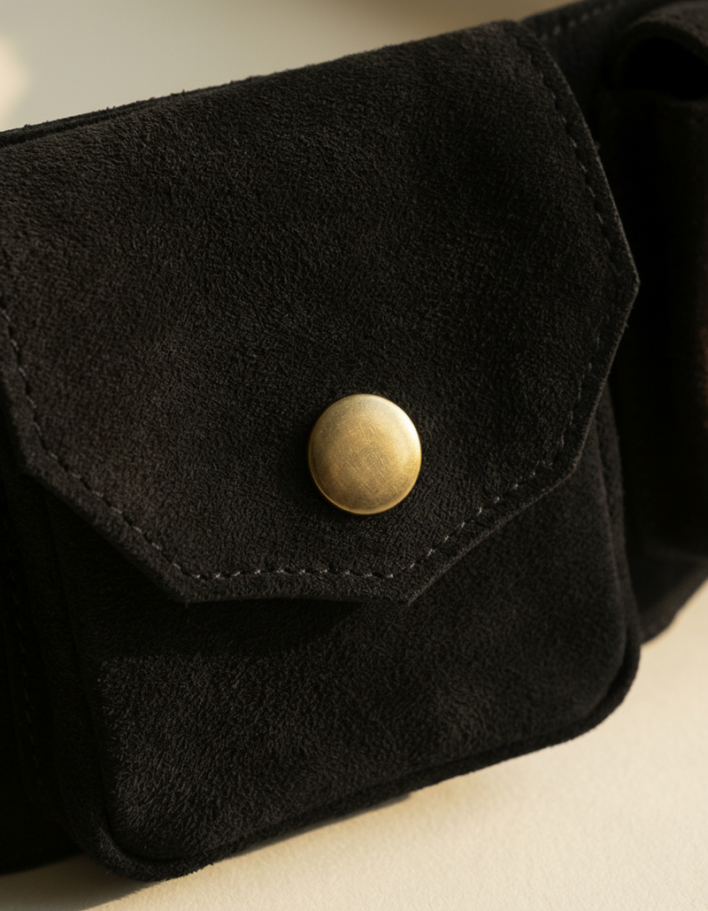 Premium leather waist belt unisex travel accessory by Ya Qalbi