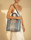 Sustainable leather crossbody tote interior by Ya Qalbi