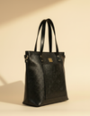 Premium leather laptop tote for professional women by Ya Qalbi