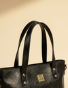 Genuine leather work tote with zipper closure by Ya Qalbi