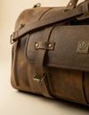 Extra-large leather duffle interior view by Ya Qalbi