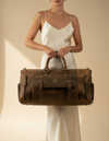 Premium leather travel bag side angle by Ya Qalbi