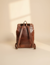 Ya Qalbi Hand-Tooled Full Grain Leather Backpack – Premium HaironLeather Backpack for Women & Men
