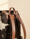 Ya Qalbi Hand-Tooled Full Grain Leather Backpack – Premium HaironLeather Backpack for Women & Men