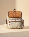 Rainbow Speckled Hair-On Leather Backpack – Buckstitch Tooled Top