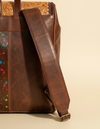 Rainbow Speckled Hair-On Leather Backpack – Buckstitch Tooled Top