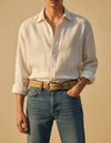 Natural Tan Hand Tooled Western Leather Belt | Ya Qalbi