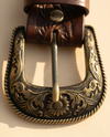 Brown Hand Tooled Western Leather Belt | Ya Qalbi