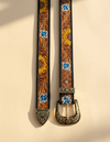 Sunflower Hand Tooled Western Leather Belt | Ya Qalbi
