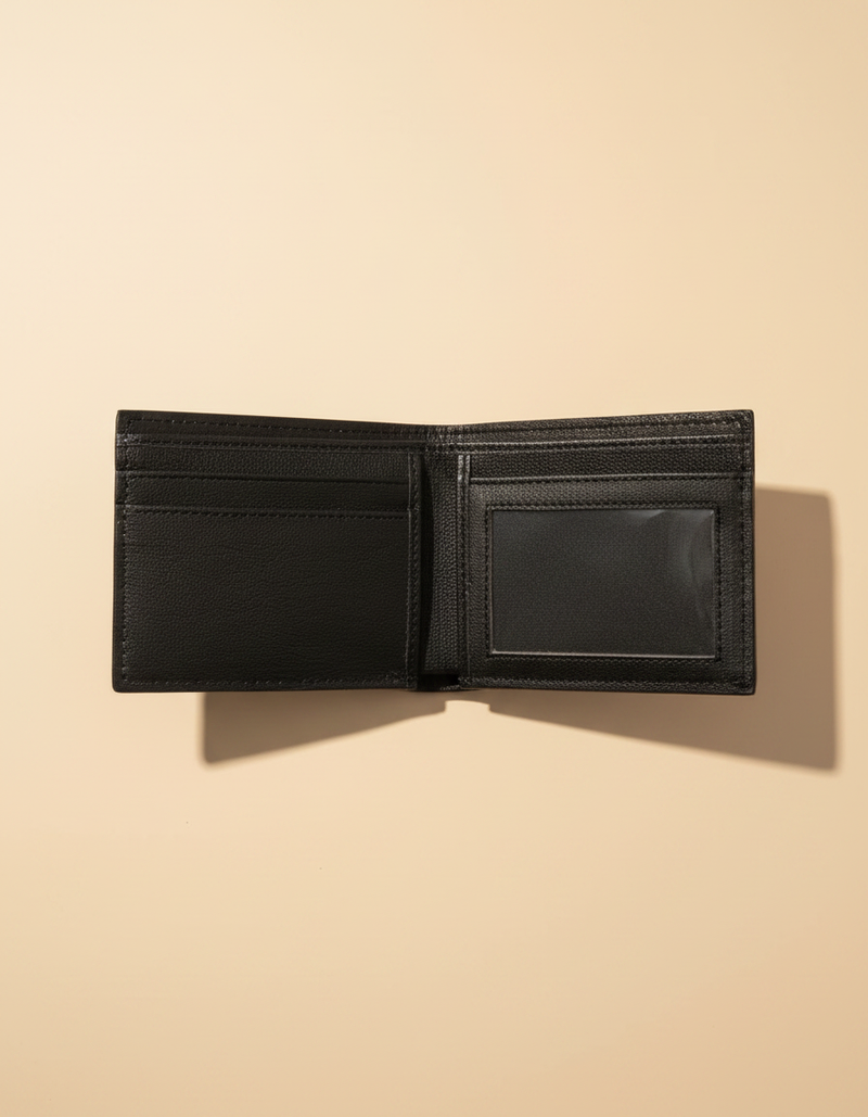 Genuine leather bifold wallet with card slots