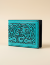 Genuine leather bifold wallet with card slots