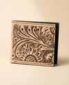 Genuine leather bifold wallet with card slots