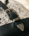 Black and White Hair-On Leather Backpack – Western Buckle & Whipstitch